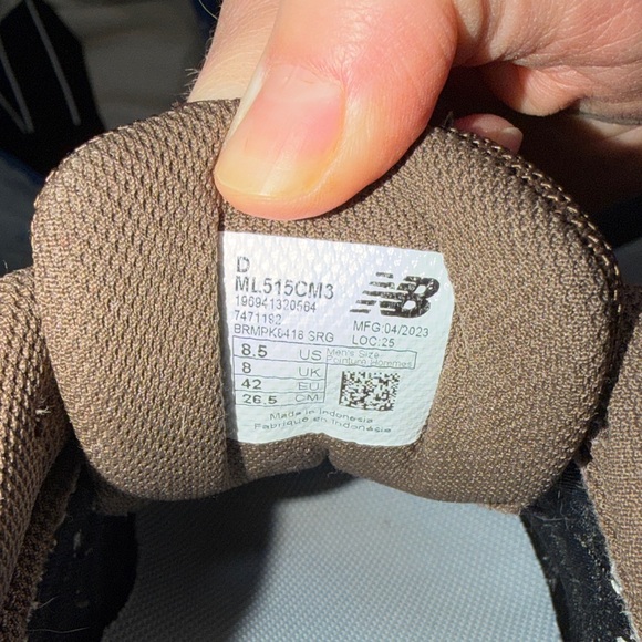 New Balance Men's Dark Brown and White Sneakers - Picture 4 of 4